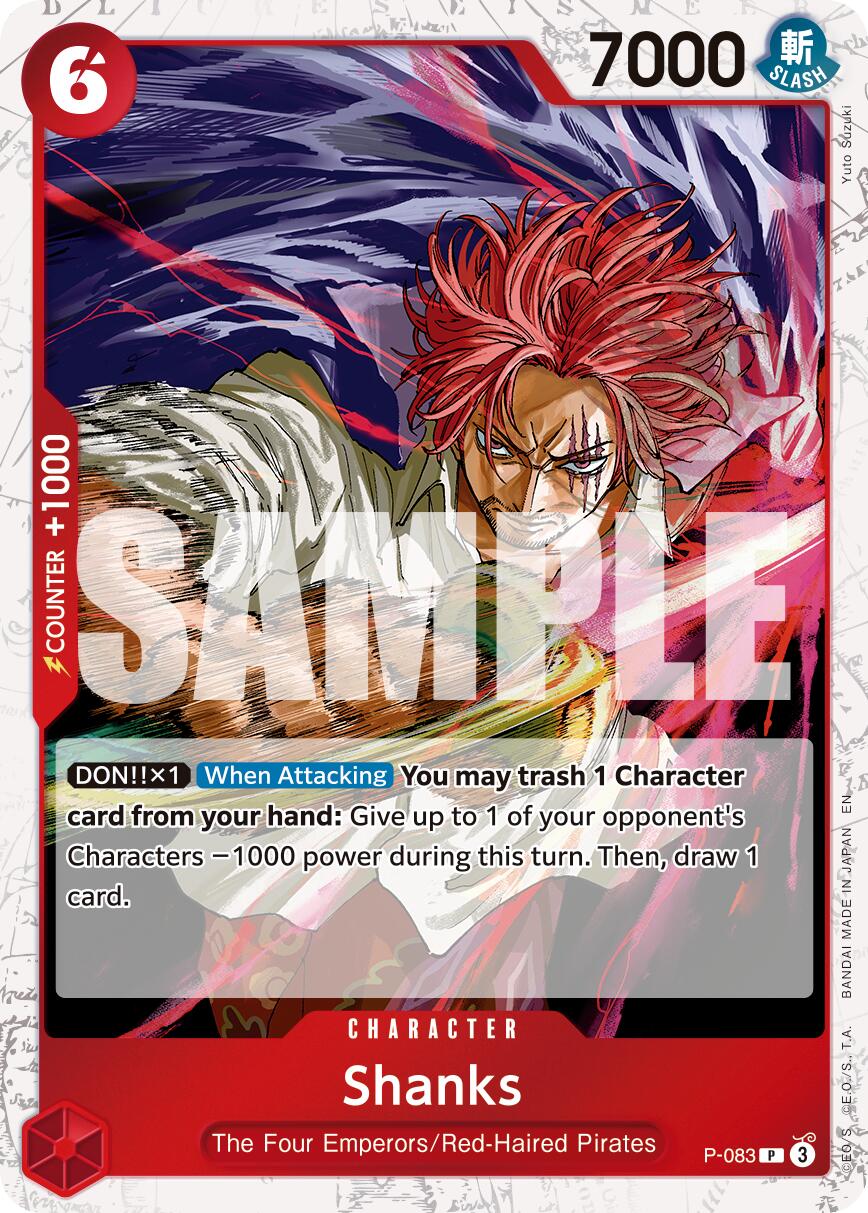 Shanks (P-083) (Pirate Foil) [Premium Booster -The Best- Vol. 2] | Shuffle n Cut Hobbies & Games
