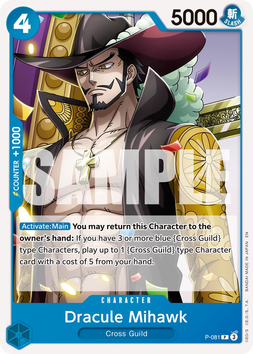 Dracule Mihawk (P-081) (Reprint) [Premium Booster -The Best- Vol. 2] | Shuffle n Cut Hobbies & Games