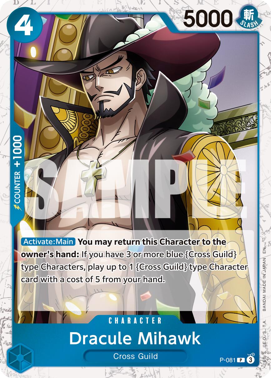 Dracule Mihawk (P-081) (Pirate Foil) [Premium Booster -The Best- Vol. 2] | Shuffle n Cut Hobbies & Games