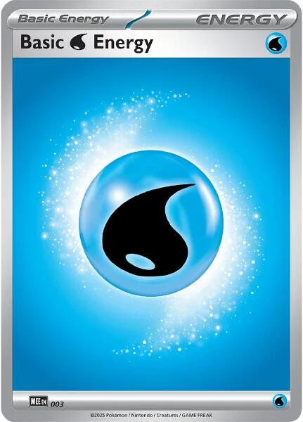 Basic Water Energy - 003 [Mega Evolution Energies] | Shuffle n Cut Hobbies & Games