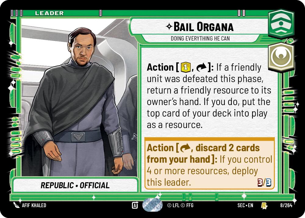 Bail Organa (8/264) - Doing Everything He Can (8/264) [Secrets of Power] | Shuffle n Cut Hobbies & Games
