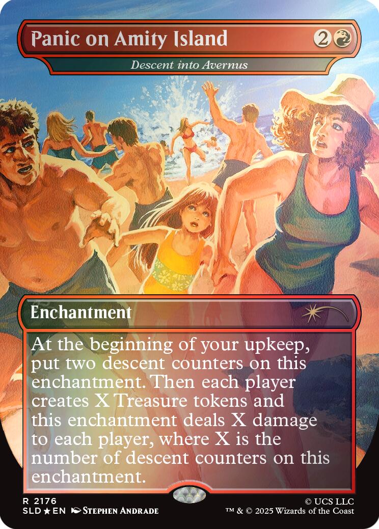 Panic on Amity Island - Descent into Avernus (Rainbow Foil) [Secret Lair Drop Series] | Shuffle n Cut Hobbies & Games
