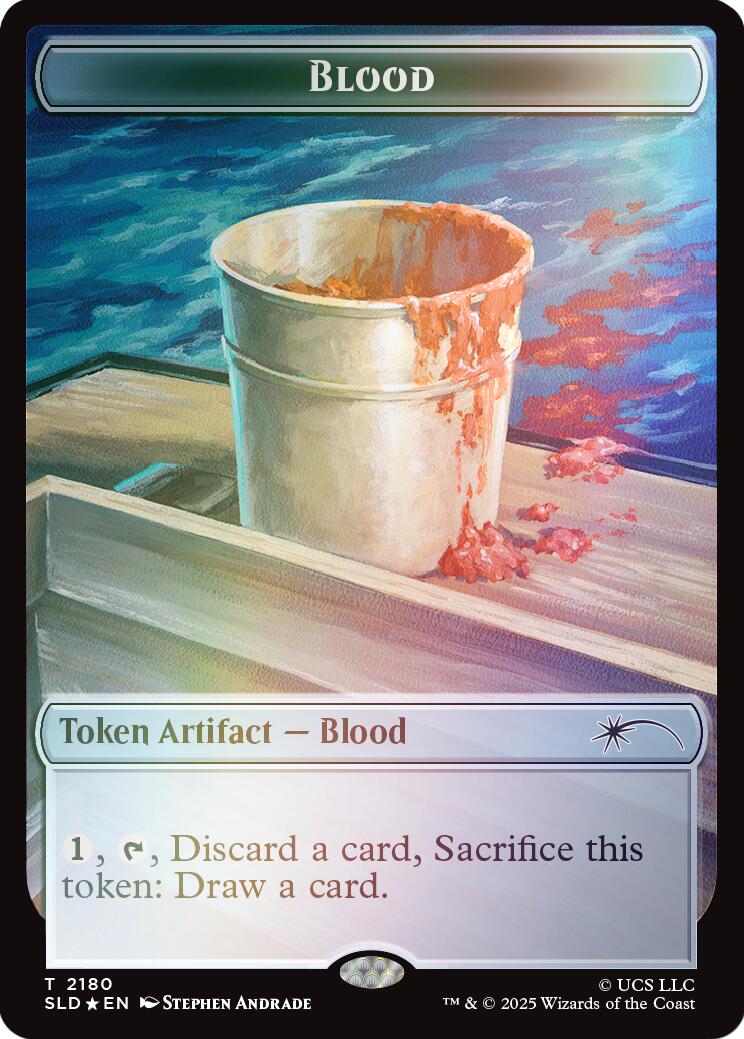 Blood Token (Rainbow Foil) [Secret Lair Drop Series] | Shuffle n Cut Hobbies & Games