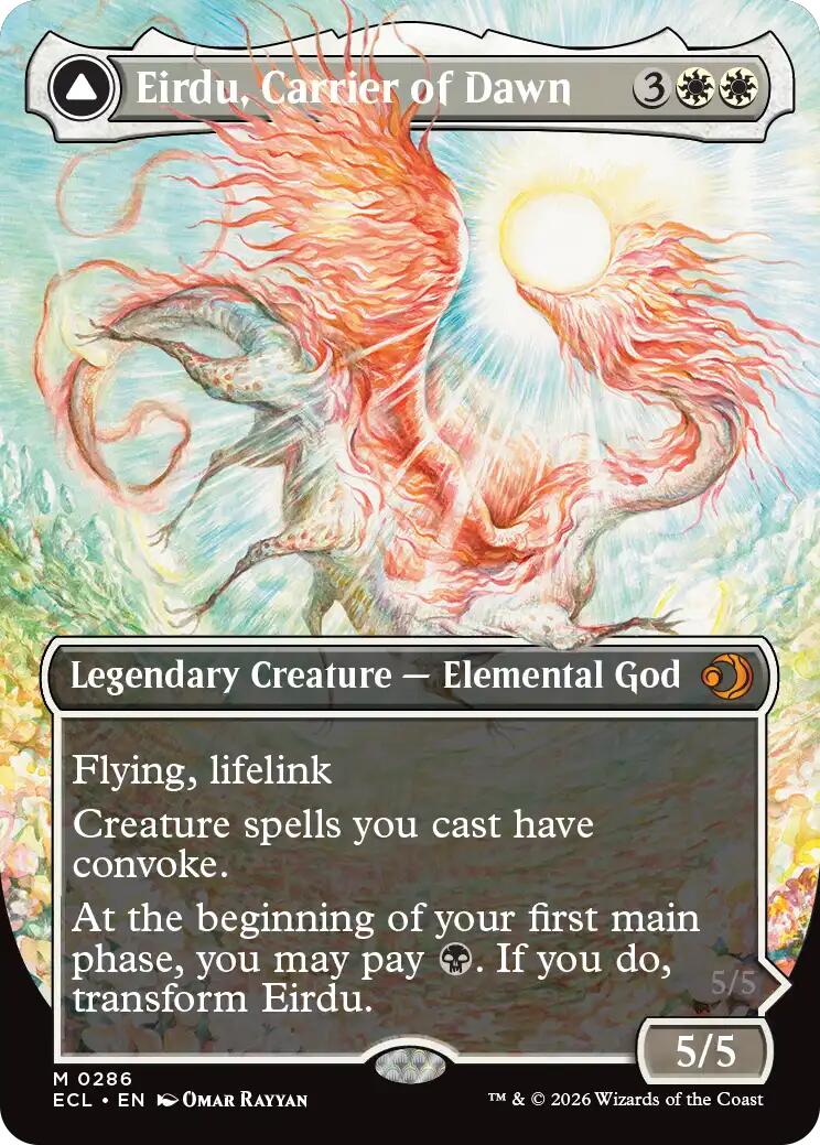 Eirdu, Carrier of Dawn (Borderless) [Lorwyn Eclipsed] | Shuffle n Cut Hobbies & Games
