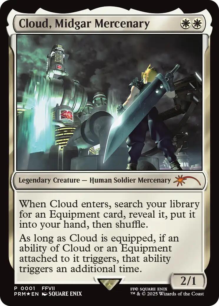 Cloud, Midgar Mercenary (Borderless) [Pro Tour Promos] | Shuffle n Cut Hobbies & Games