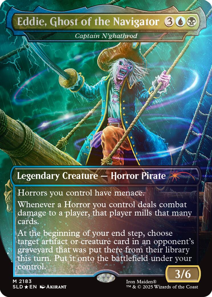 Eddie, Ghost of the Navigator - Captain N'ghathrod (Rainbow Foil) [Secret Lair Drop Series] | Shuffle n Cut Hobbies & Games