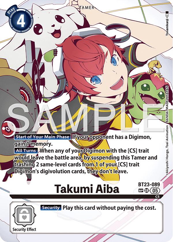 Takumi Aiba [BT23-089] (SP) [Hackers' Slumber] | Shuffle n Cut Hobbies & Games