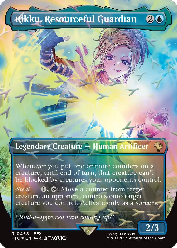 Rikku, Resourceful Guardian (Borderless) (Chocobo Track Foil) [FINAL FANTASY Commander] | Shuffle n Cut Hobbies & Games