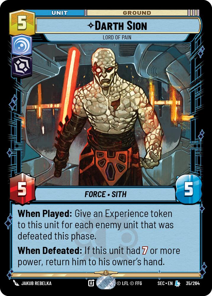 Darth Sion - Lord of Pain (35/264) (35/264) [Secrets of Power] | Shuffle n Cut Hobbies & Games