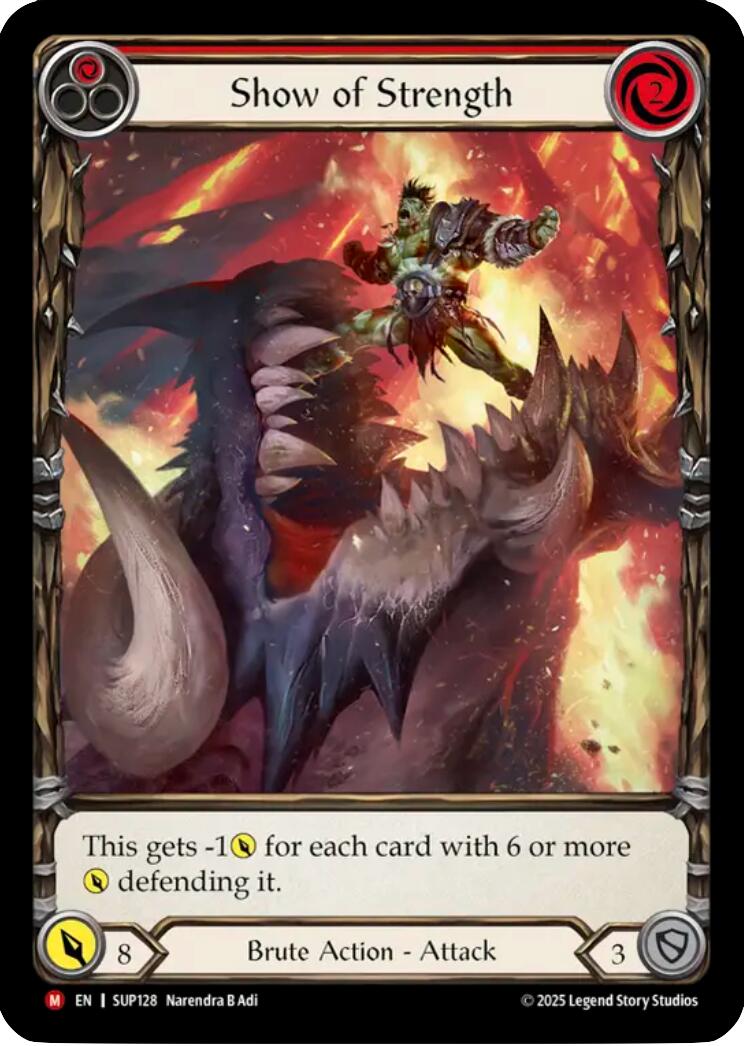 Show of Strength (Extended Art) [SUP128] (Super Slam)  Cold Foil | Shuffle n Cut Hobbies & Games