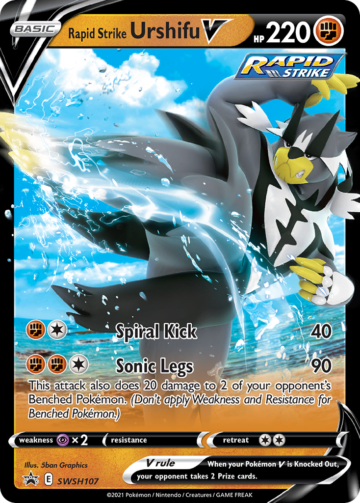 Rapid Strike Urshifu V (SWSH107) [Sword & Shield: Black Star Promos] | Shuffle n Cut Hobbies & Games