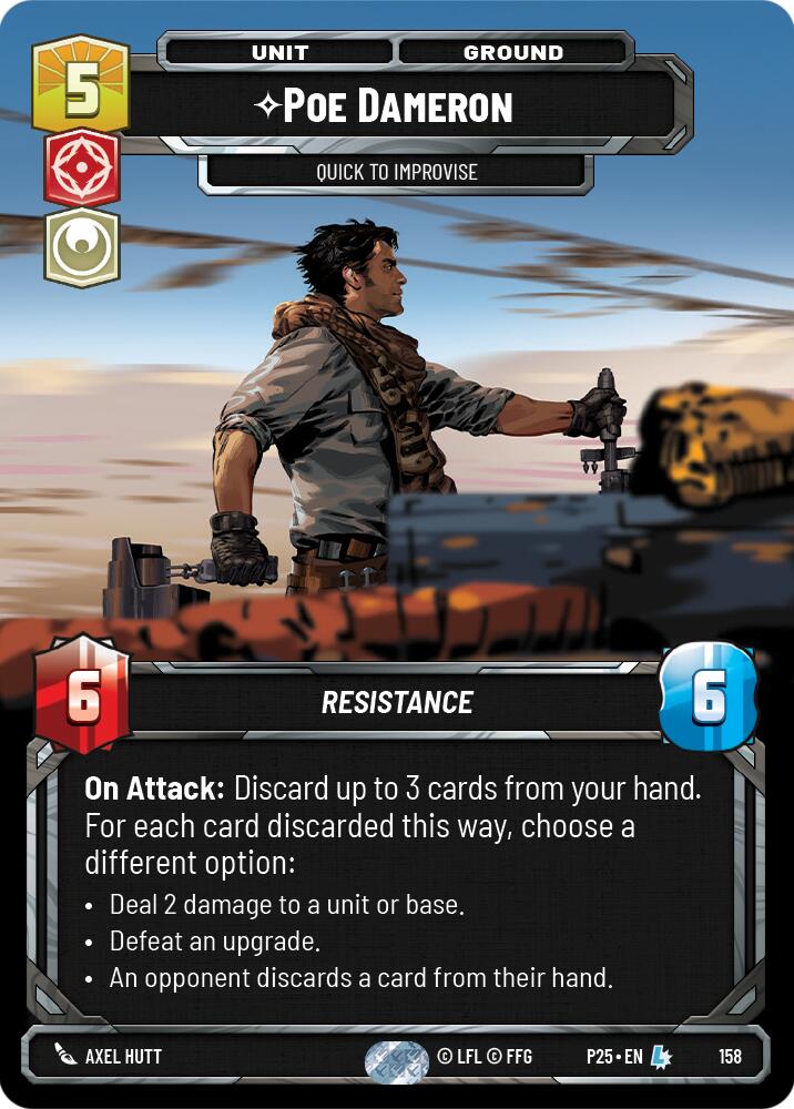Poe Dameron - Quick to Improvise (158) (158) [Sector and Regional Promos: Season 1] | Shuffle n Cut Hobbies & Games