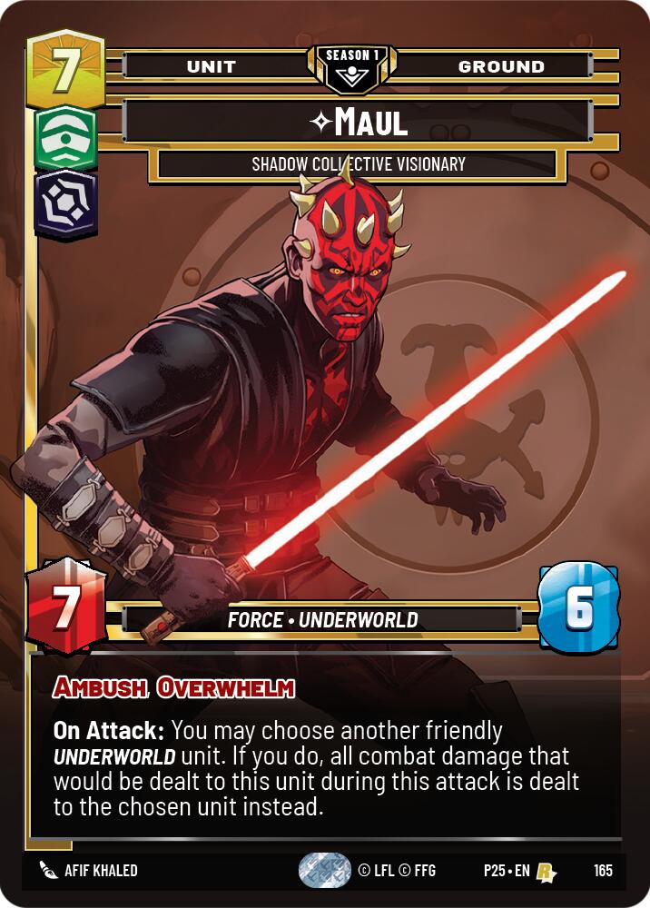 Maul - Shadow Collective Visionary (165) (165) [Sector and Regional Promos: Season 1] | Shuffle n Cut Hobbies & Games