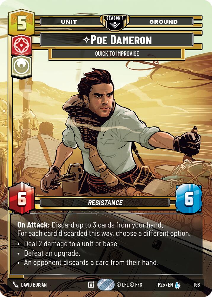 Poe Dameron - Quick to Improvise (168) (168) [Sector and Regional Promos: Season 1] | Shuffle n Cut Hobbies & Games