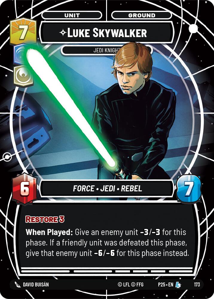 Luke Skywalker - Jedi Knight (173) (173) [Sector and Regional Promos: Season 1] | Shuffle n Cut Hobbies & Games