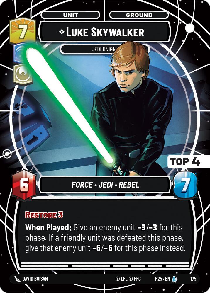 Luke Skywalker - Jedi Knight (Top 4) (177) (177) [Sector and Regional Promos: Season 1] | Shuffle n Cut Hobbies & Games