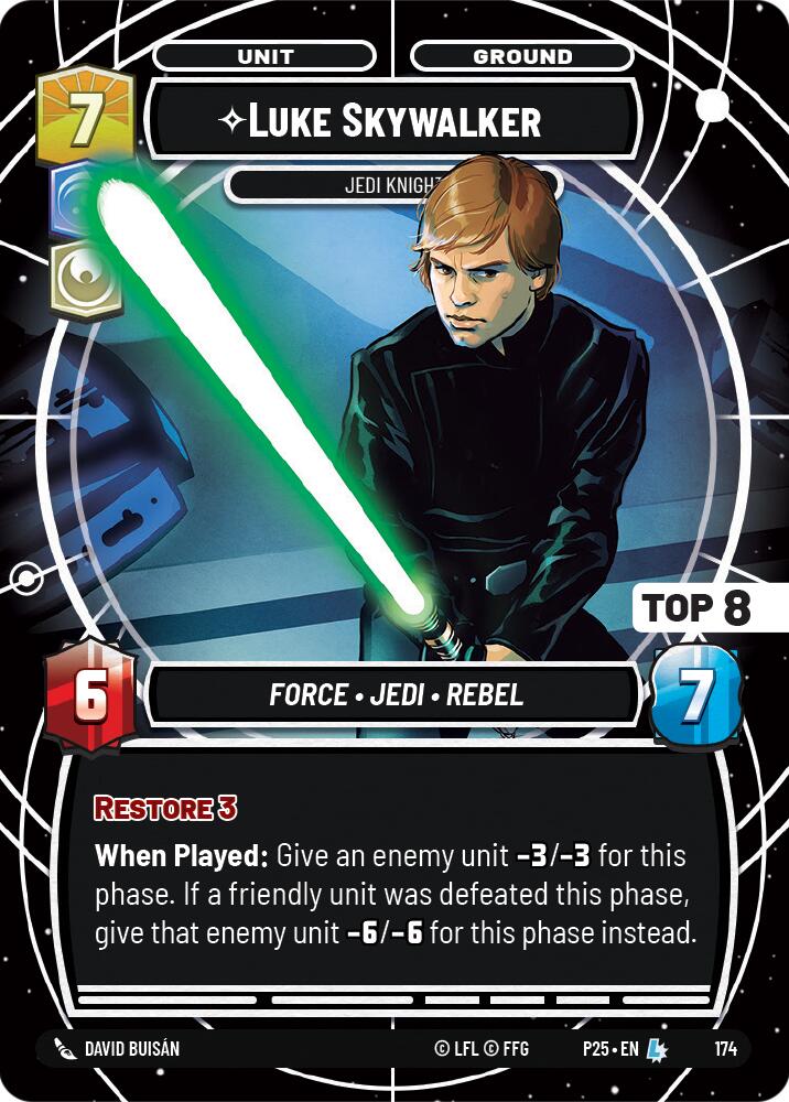 Luke Skywalker - Jedi Knight (Top 8) (178) (178) [Sector and Regional Promos: Season 1] | Shuffle n Cut Hobbies & Games