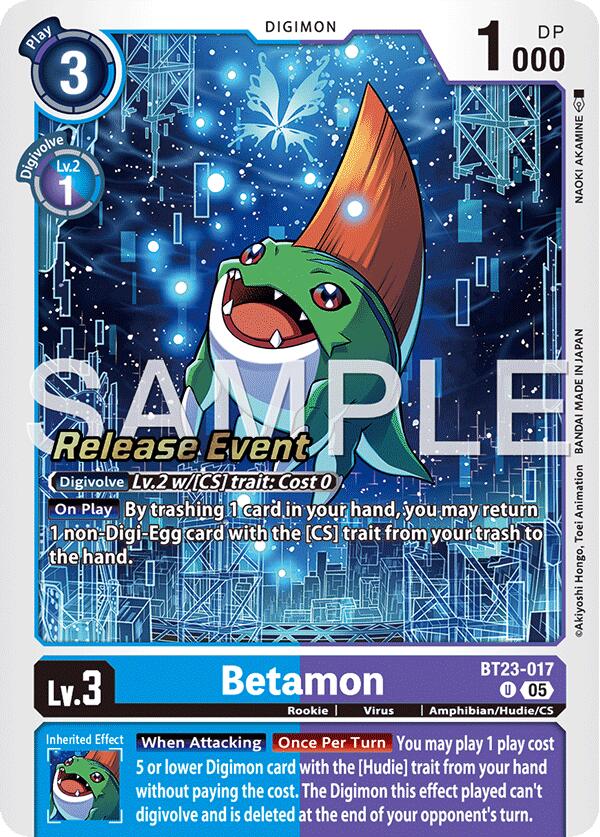 Betamon [BT23-017] [Hackers' Slumber Release Event Cards] | Shuffle n Cut Hobbies & Games