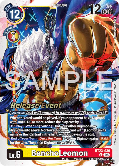 BanchoLeomon [BT23-036] [Hackers' Slumber Release Event Cards] | Shuffle n Cut Hobbies & Games