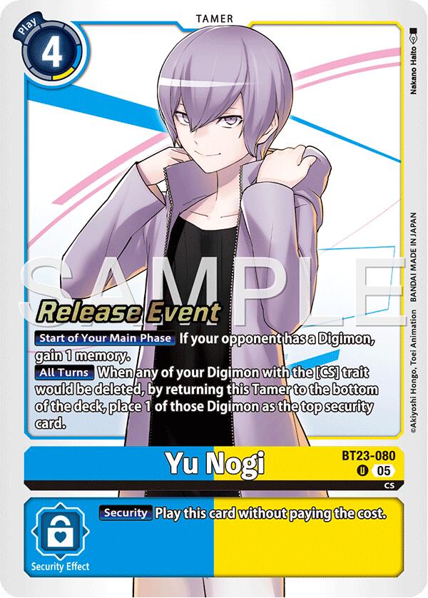 Yu Nogi [BT23-080] [Hackers' Slumber Release Event Cards] | Shuffle n Cut Hobbies & Games
