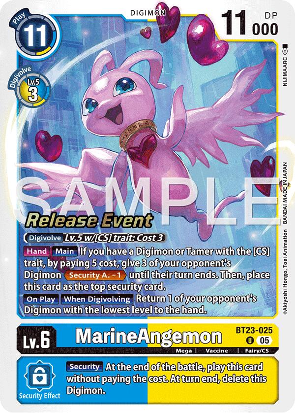 Marine Angemon [BT23-025] [Hackers' Slumber Release Event Cards] | Shuffle n Cut Hobbies & Games