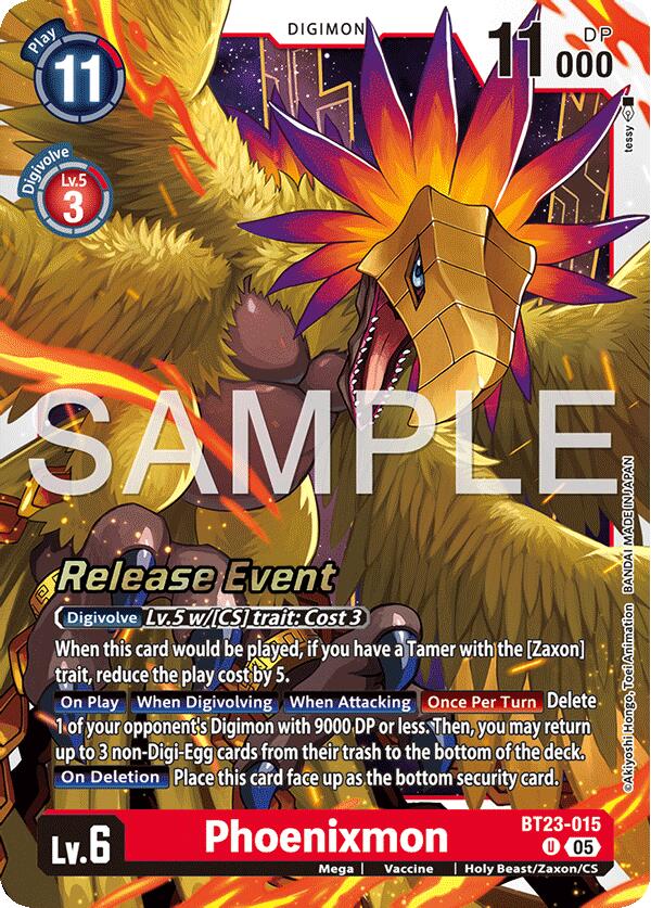 Phoenixmon [BT23-015] [Hackers' Slumber Release Event Cards] | Shuffle n Cut Hobbies & Games