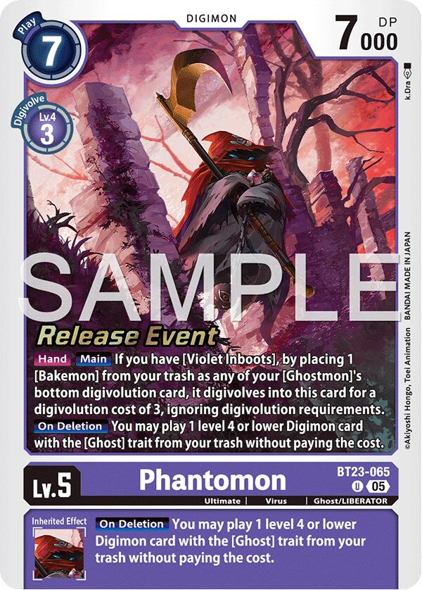 Phantomon [BT23-065] [Hackers' Slumber Release Event Cards] | Shuffle n Cut Hobbies & Games