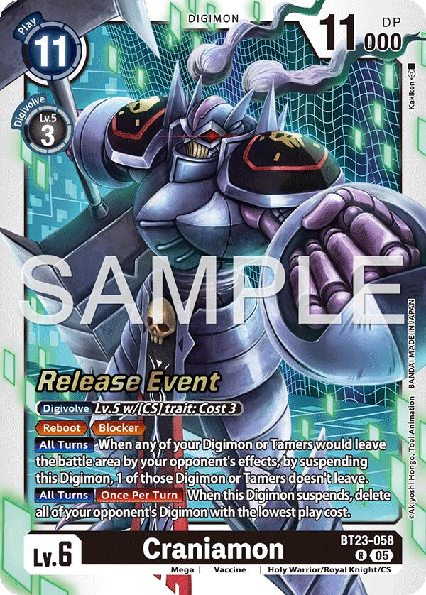 Craniamon [BT23-058] [Hackers' Slumber Release Event Cards] | Shuffle n Cut Hobbies & Games