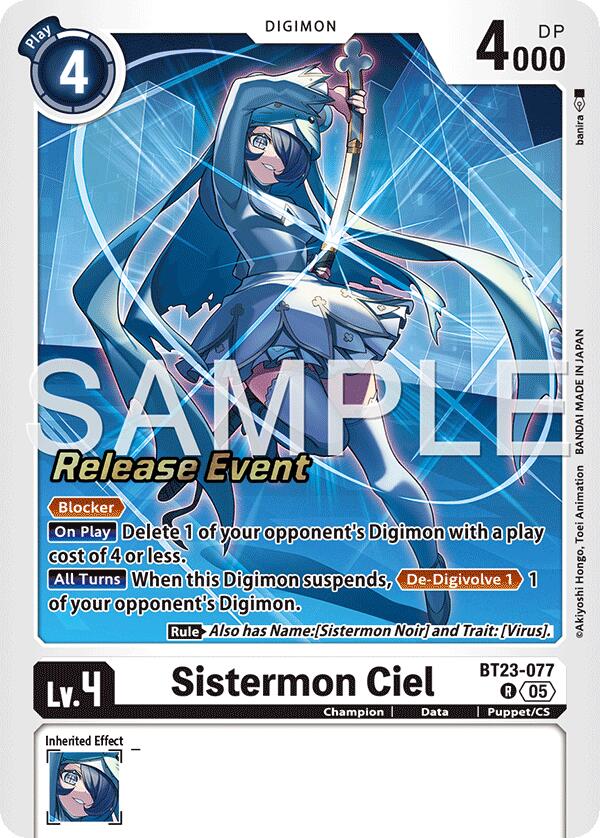 Sistermon Ciel [BT23-077] [Hackers' Slumber Release Event Cards] | Shuffle n Cut Hobbies & Games