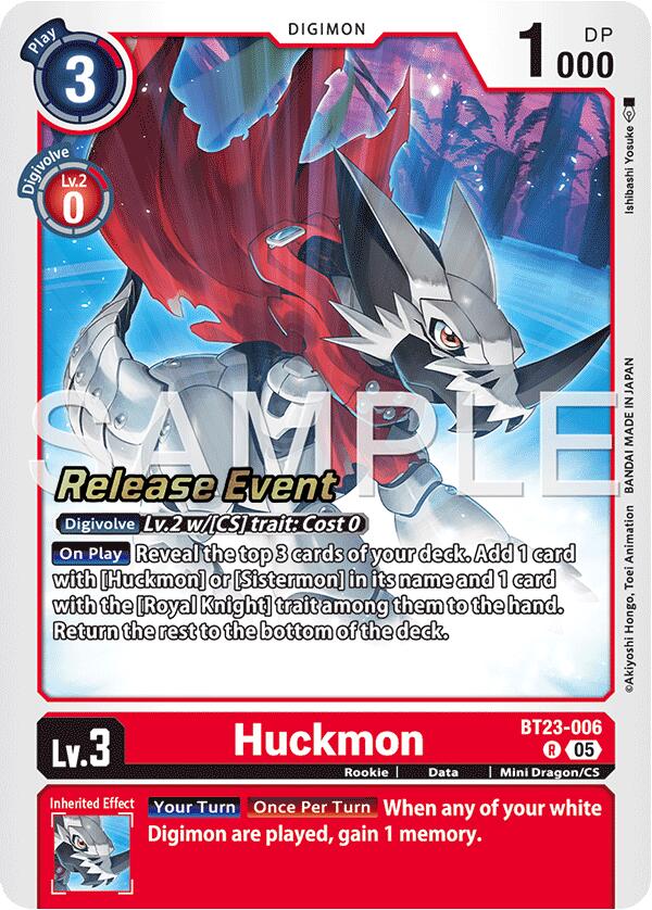 Huckmon [BT23-006] [Hackers' Slumber Release Event Cards] | Shuffle n Cut Hobbies & Games