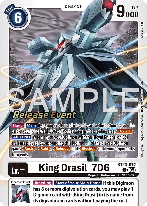 King Drasil_7D6 [BT23-072] [Hackers' Slumber Release Event Cards] | Shuffle n Cut Hobbies & Games