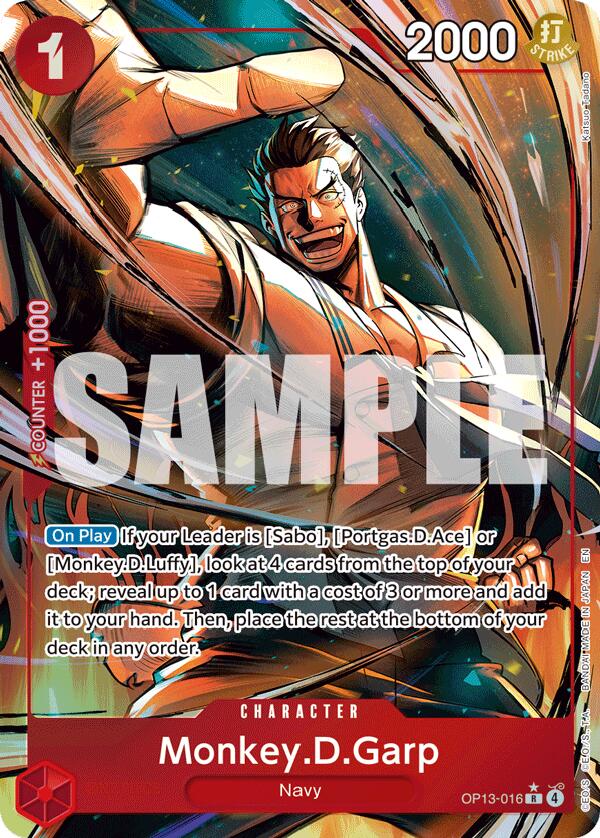 Monkey.D.Garp (Alternate Art) [Carrying On His Will] | Shuffle n Cut Hobbies & Games