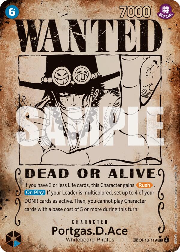 Portgas.D.Ace (Wanted Poster) [Carrying On His Will] | Shuffle n Cut Hobbies & Games