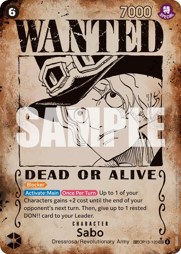 Sabo (Wanted Poster) [Carrying On His Will] | Shuffle n Cut Hobbies & Games