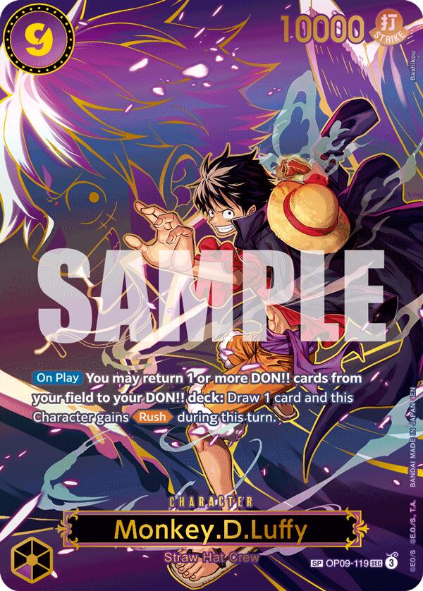 Monkey.D.Luffy (OP09-119) (SP) [Carrying On His Will] | Shuffle n Cut Hobbies & Games