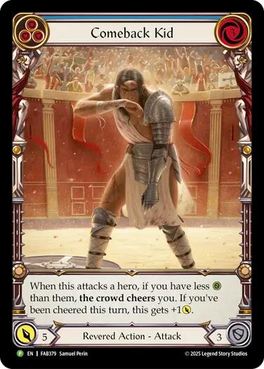 Comeback Kid (Blue) [FAB379] (Promo)  Rainbow Foil | Shuffle n Cut Hobbies & Games