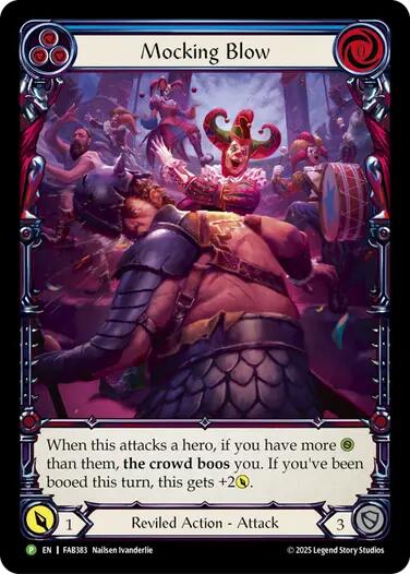 Mocking Blow (Blue) [FAB383] (Promo)  Rainbow Foil | Shuffle n Cut Hobbies & Games