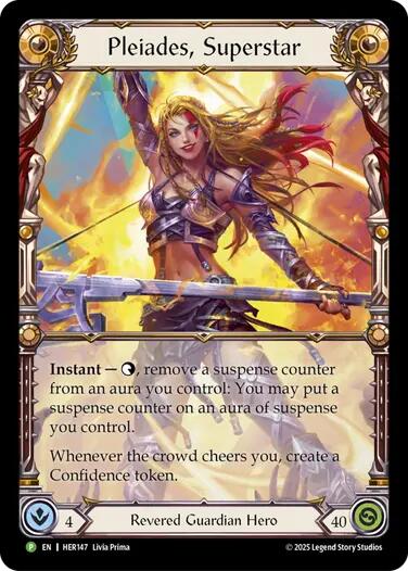 Pleiades, Superstar [HER147] (Promo)  Rainbow Foil | Shuffle n Cut Hobbies & Games