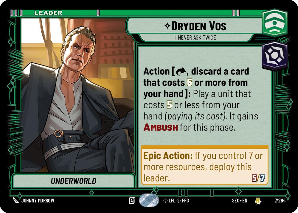 Dryden Vos - I Never Ask Twice (7/262) (7/262) [Secrets of Power] | Shuffle n Cut Hobbies & Games