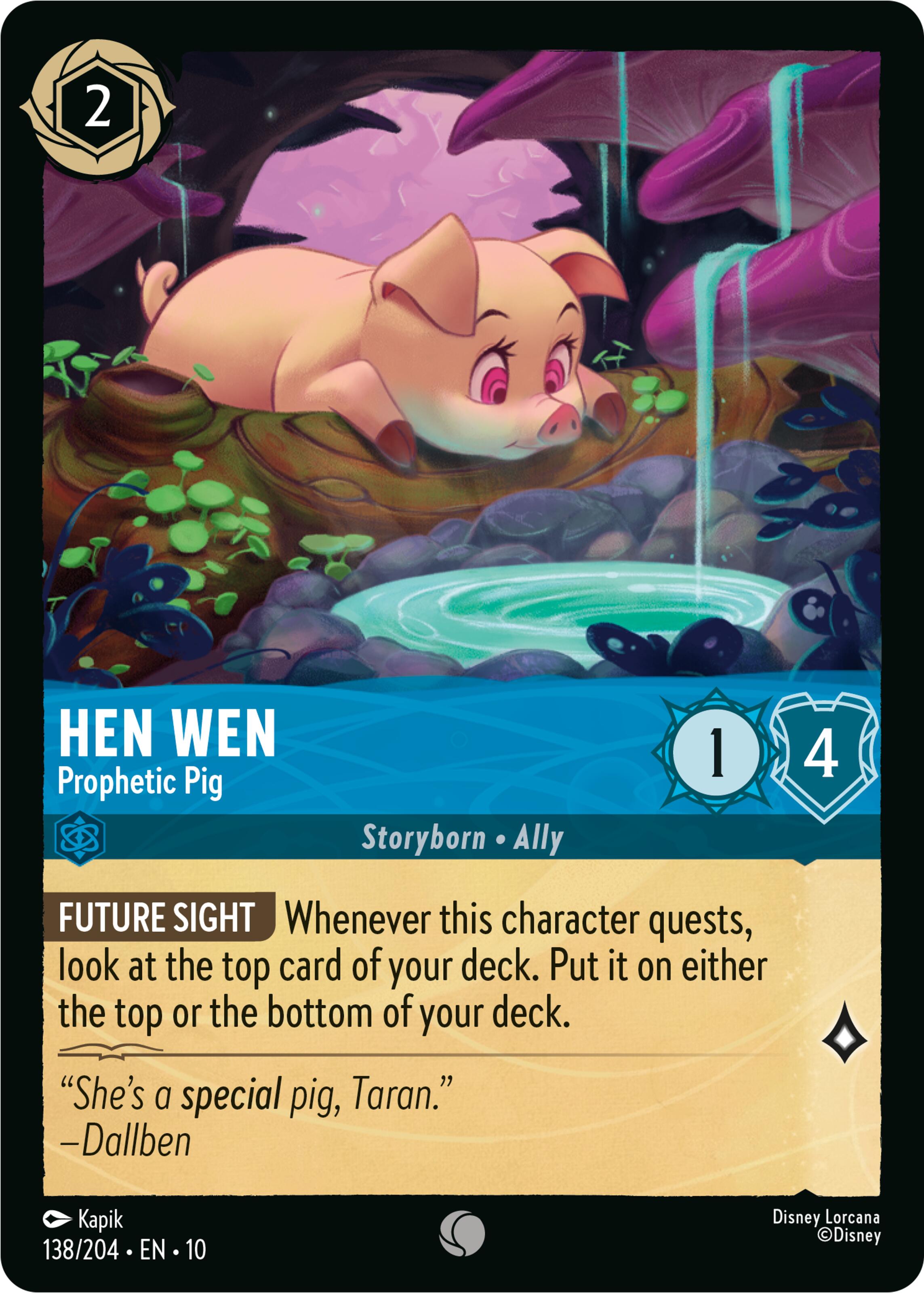Hen Wen - Prophetic Pig (138/204) [Whispers in the Well] | Shuffle n Cut Hobbies & Games