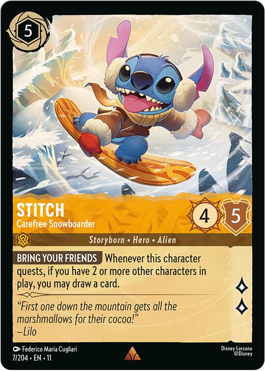 Stitch - Carefree Snowboarder (7/204) [Winterspell] | Shuffle n Cut Hobbies & Games