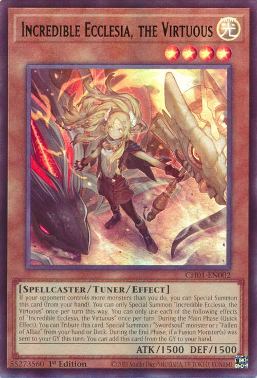Incredible Ecclesia, the Virtuous [CH01-EN002] Ultra Rare | Shuffle n Cut Hobbies & Games