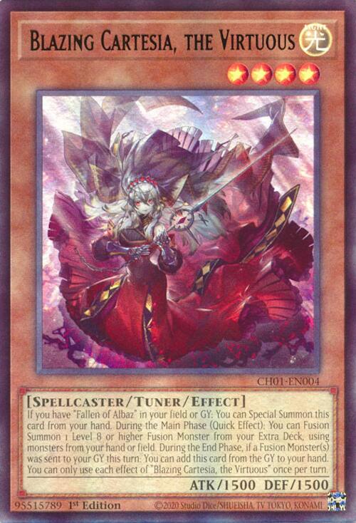 Blazing Cartesia, the Virtuous [CH01-EN004] Ultra Rare | Shuffle n Cut Hobbies & Games