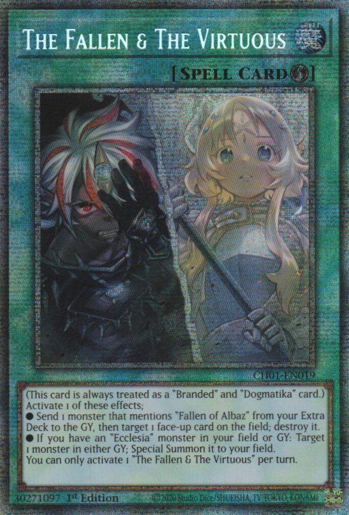 The Fallen & The Virtuous (Starlight Rare) [CH01-EN019] Starlight Rare | Shuffle n Cut Hobbies & Games
