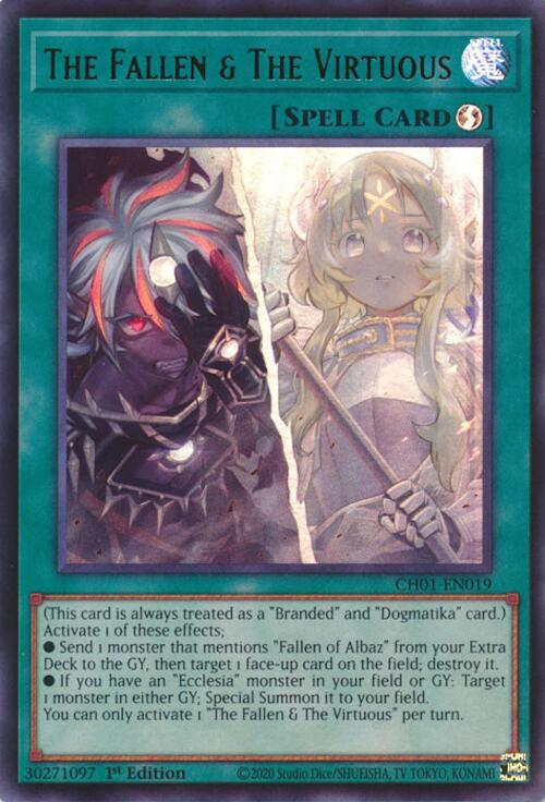 The Fallen & The Virtuous [CH01-EN019] Ultra Rare | Shuffle n Cut Hobbies & Games