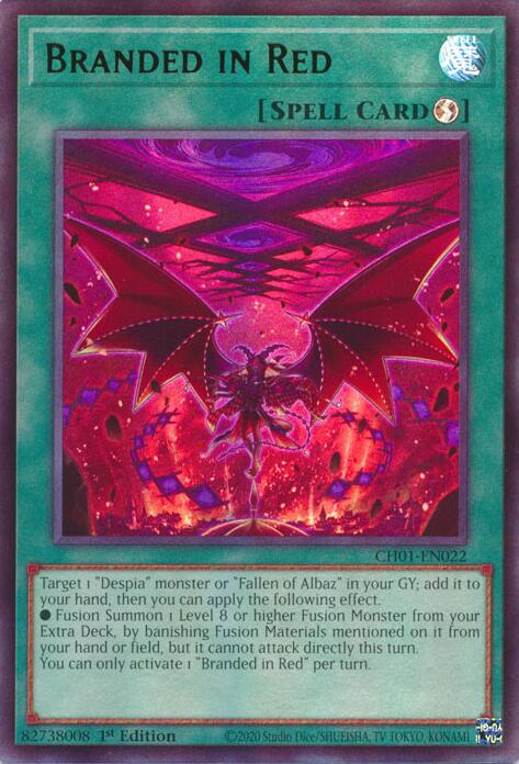 Branded in Red [CH01-EN022] Ultra Rare | Shuffle n Cut Hobbies & Games