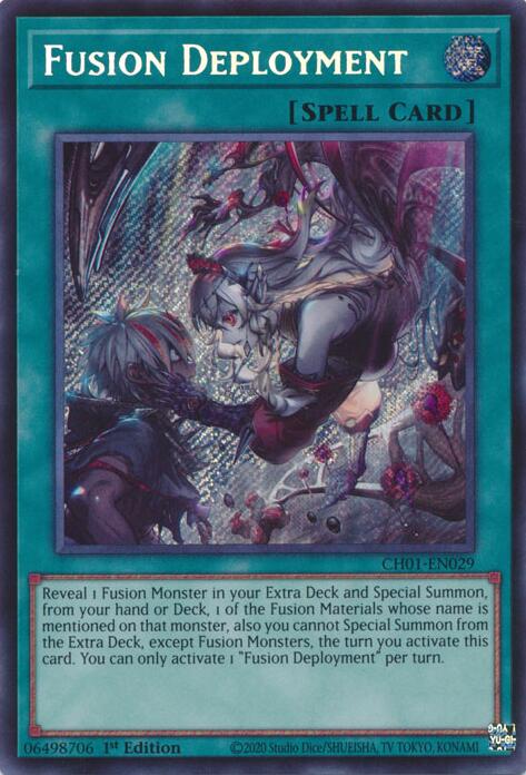 Fusion Deployment (Secret Rare) [CH01-EN029] Secret Rare | Shuffle n Cut Hobbies & Games