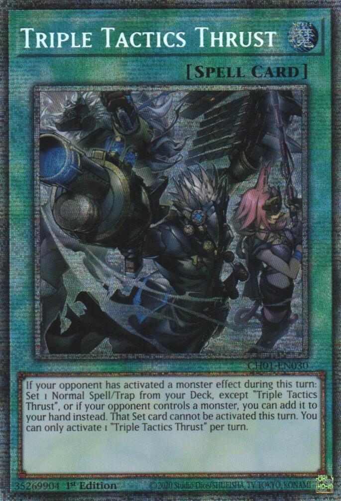 Triple Tactics Thrust (Starlight Rare) [CH01-EN030] Starlight Rare | Shuffle n Cut Hobbies & Games
