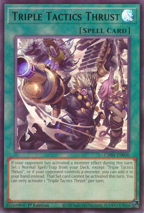 Triple Tactics Thrust [CH01-EN030] Ultra Rare | Shuffle n Cut Hobbies & Games