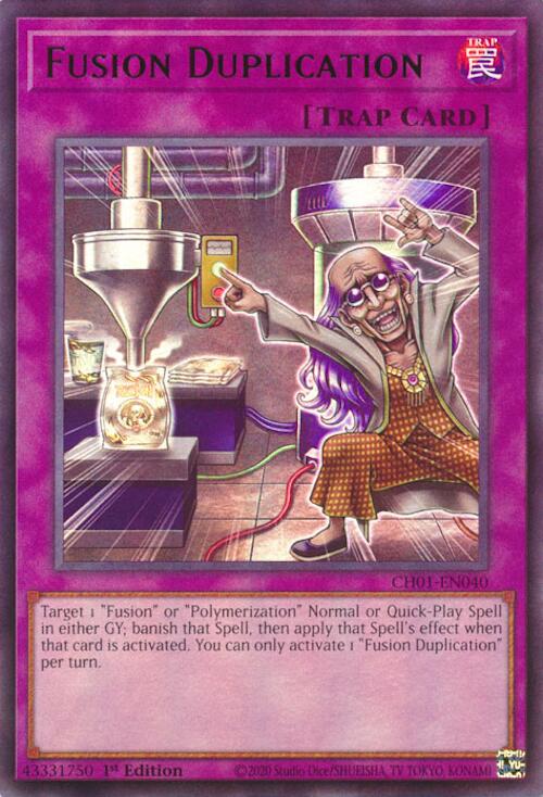 Fusion Duplication [CH01-EN040] Ultra Rare | Shuffle n Cut Hobbies & Games
